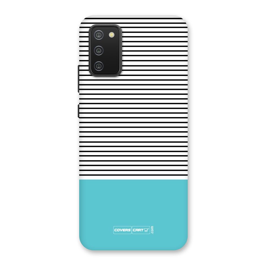 Deep Sky Blue Stripes Back Case for Galaxy M02s
