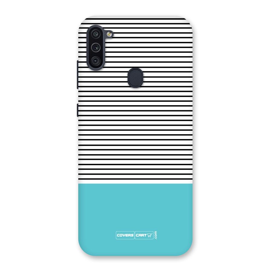 Deep Sky Blue Stripes Back Case for Galaxy M11