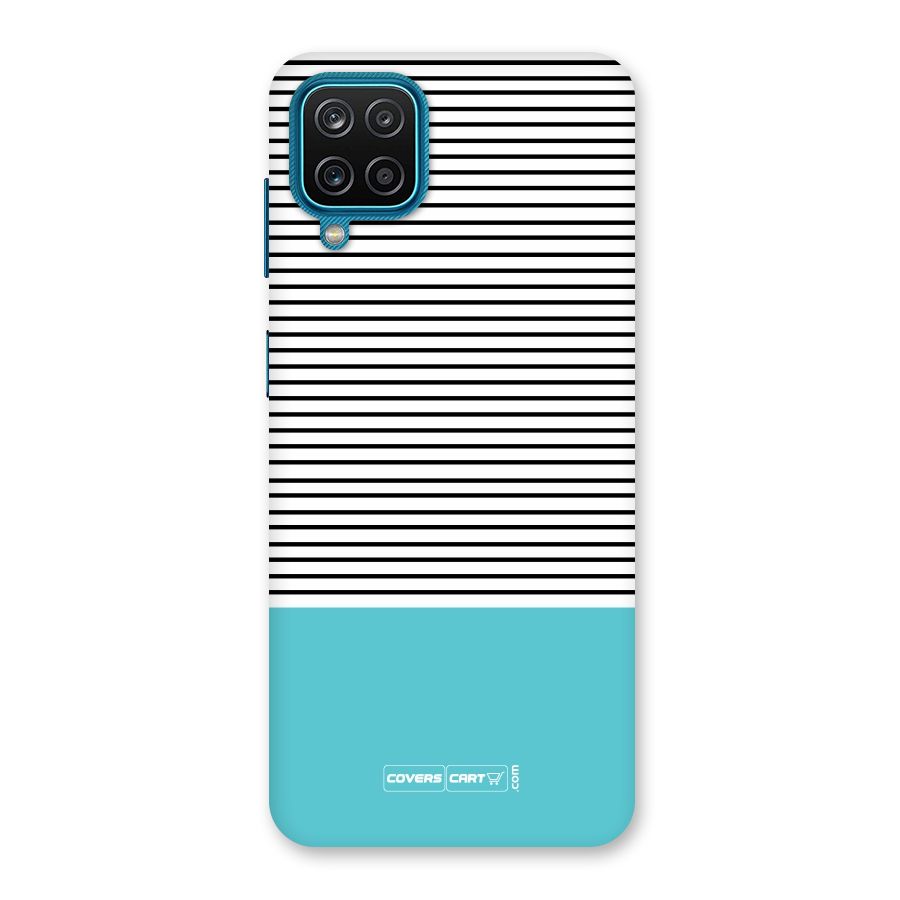 Deep Sky Blue Stripes Back Case for Galaxy M12