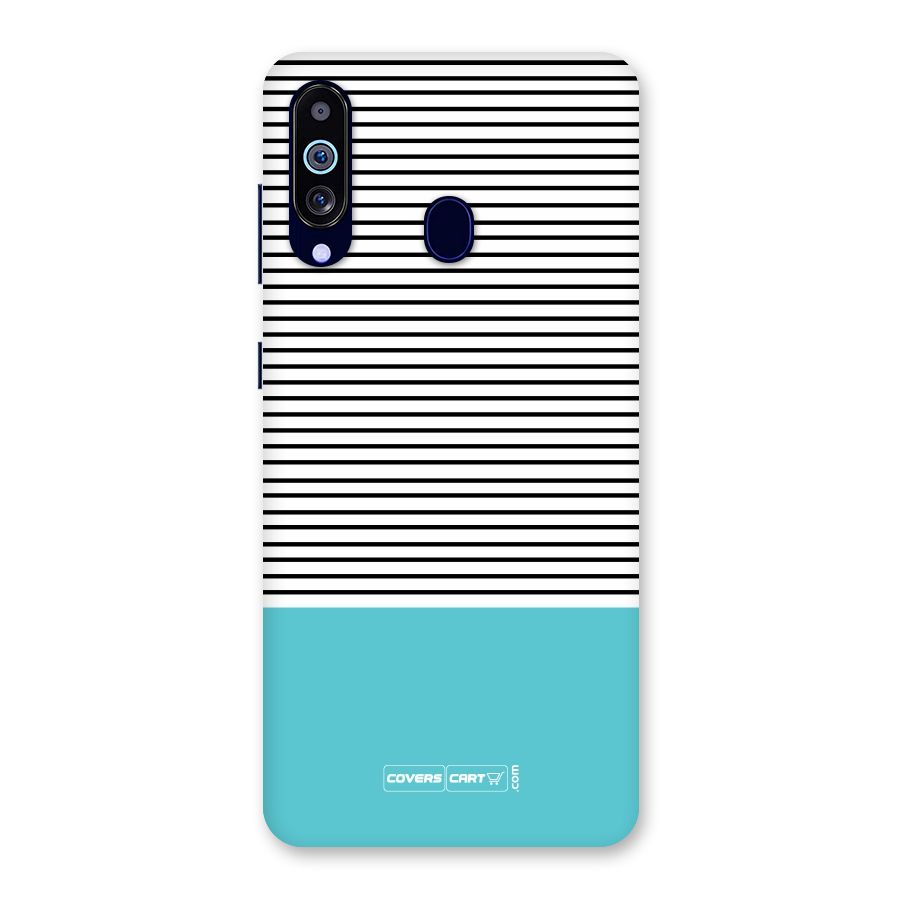 Deep Sky Blue Stripes Back Case for Galaxy M40