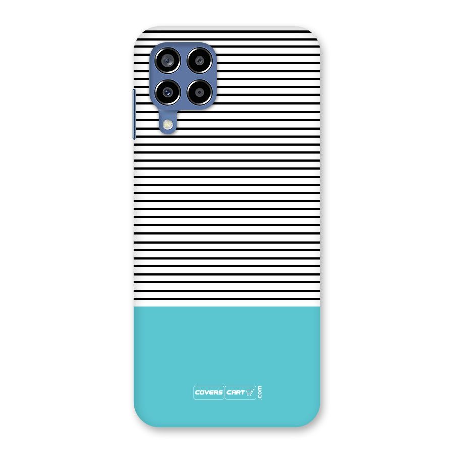Deep Sky Blue Stripes Back Case for Galaxy M53 5G