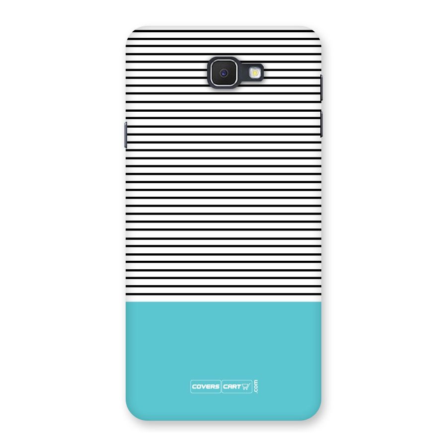 Deep Sky Blue Stripes Back Case for Galaxy On7 2016