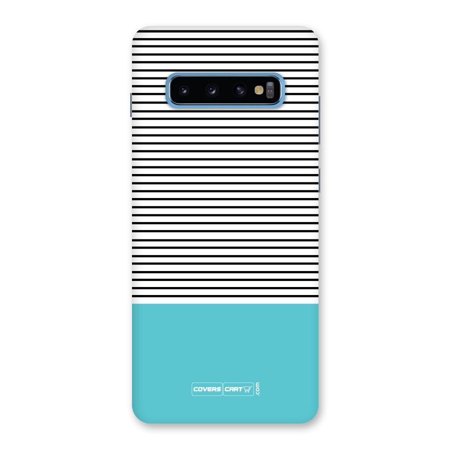 Deep Sky Blue Stripes Back Case for Galaxy S10 Plus