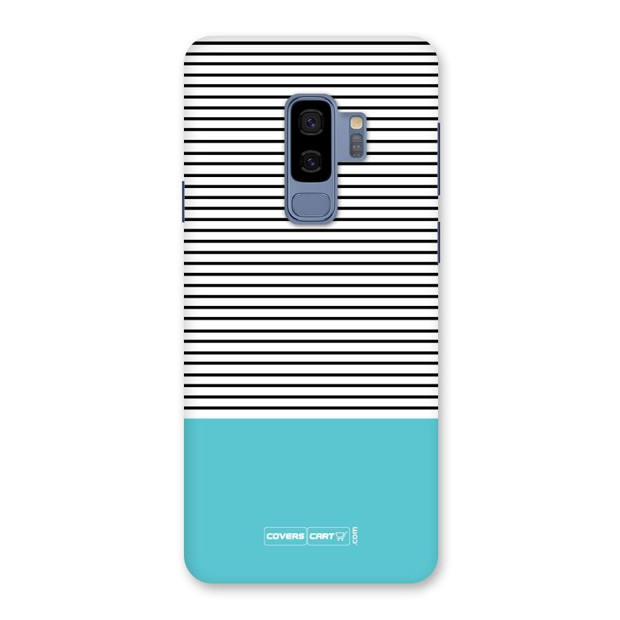 Deep Sky Blue Stripes Back Case for Galaxy S9 Plus