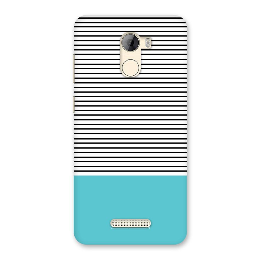 Deep Sky Blue Stripes Back Case for Gionee A1 LIte