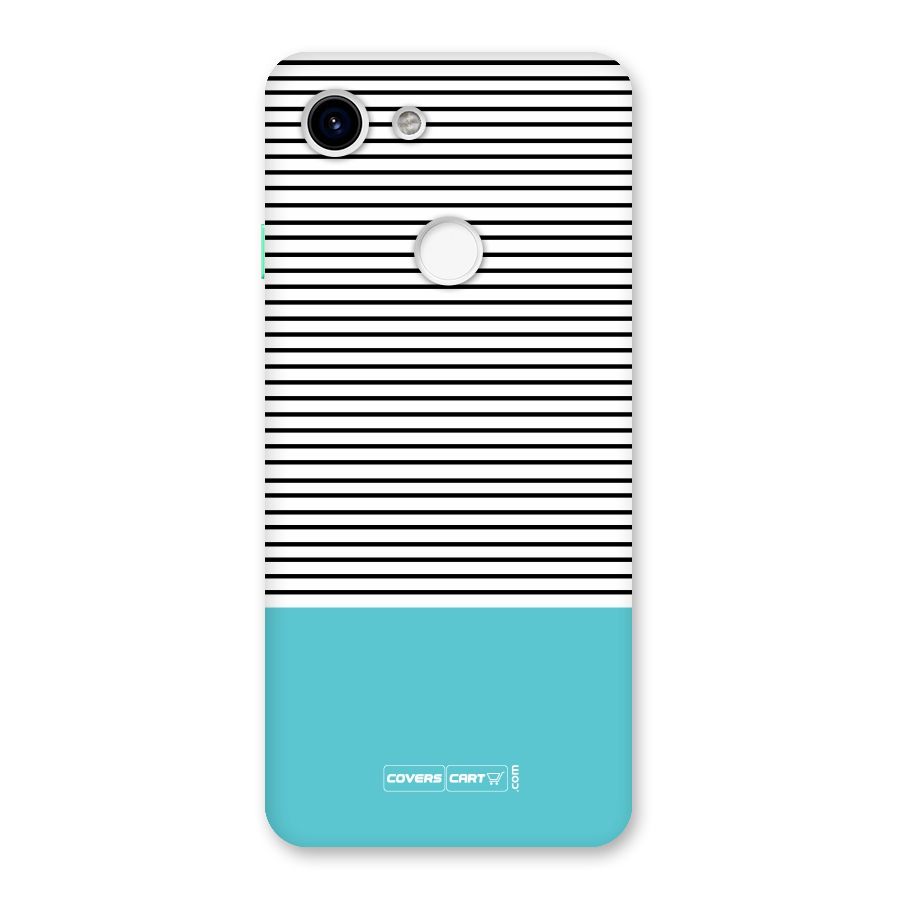 Deep Sky Blue Stripes Back Case for Google Pixel 3