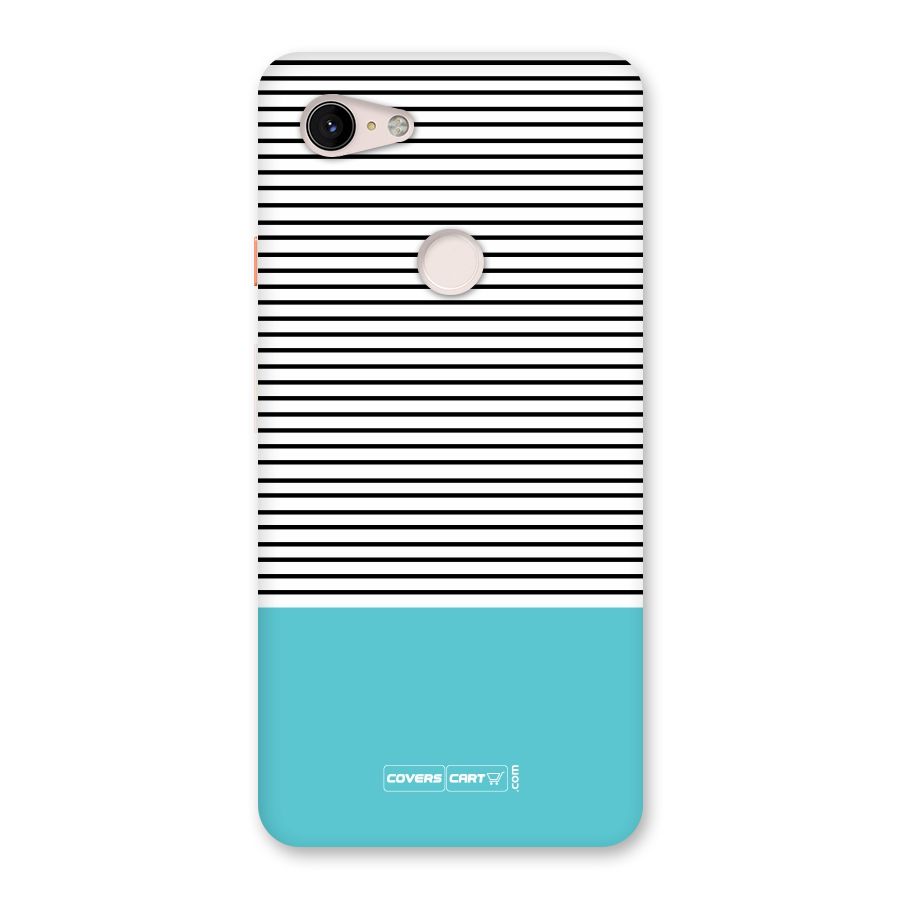 Deep Sky Blue Stripes Back Case for Google Pixel 3 XL