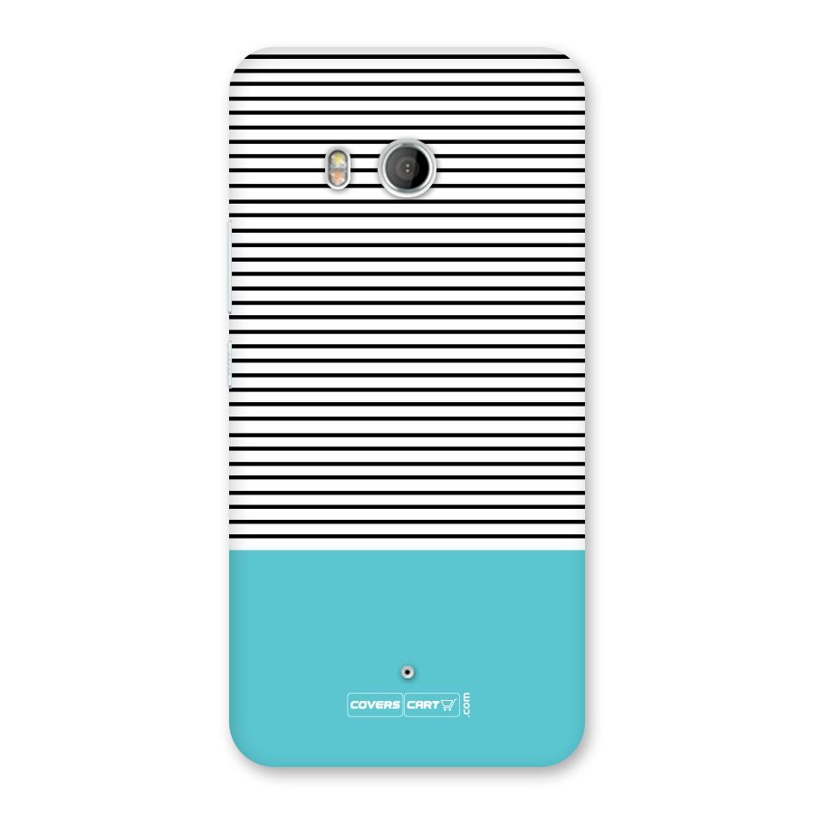 Deep Sky Blue Stripes Back Case for HTC U11
