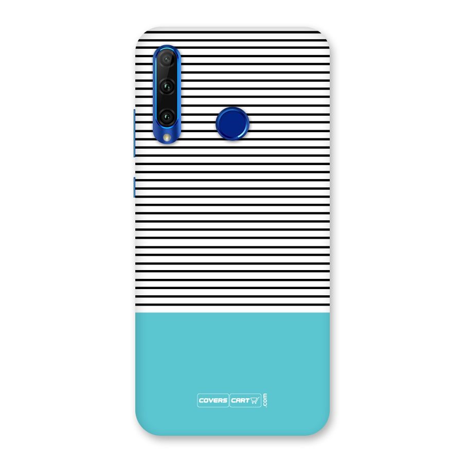Deep Sky Blue Stripes Back Case for Honor 20i