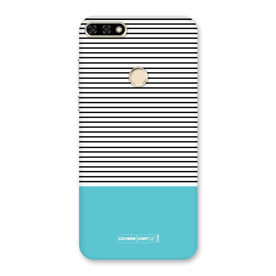 Deep Sky Blue Stripes Back Case for Honor 7A
