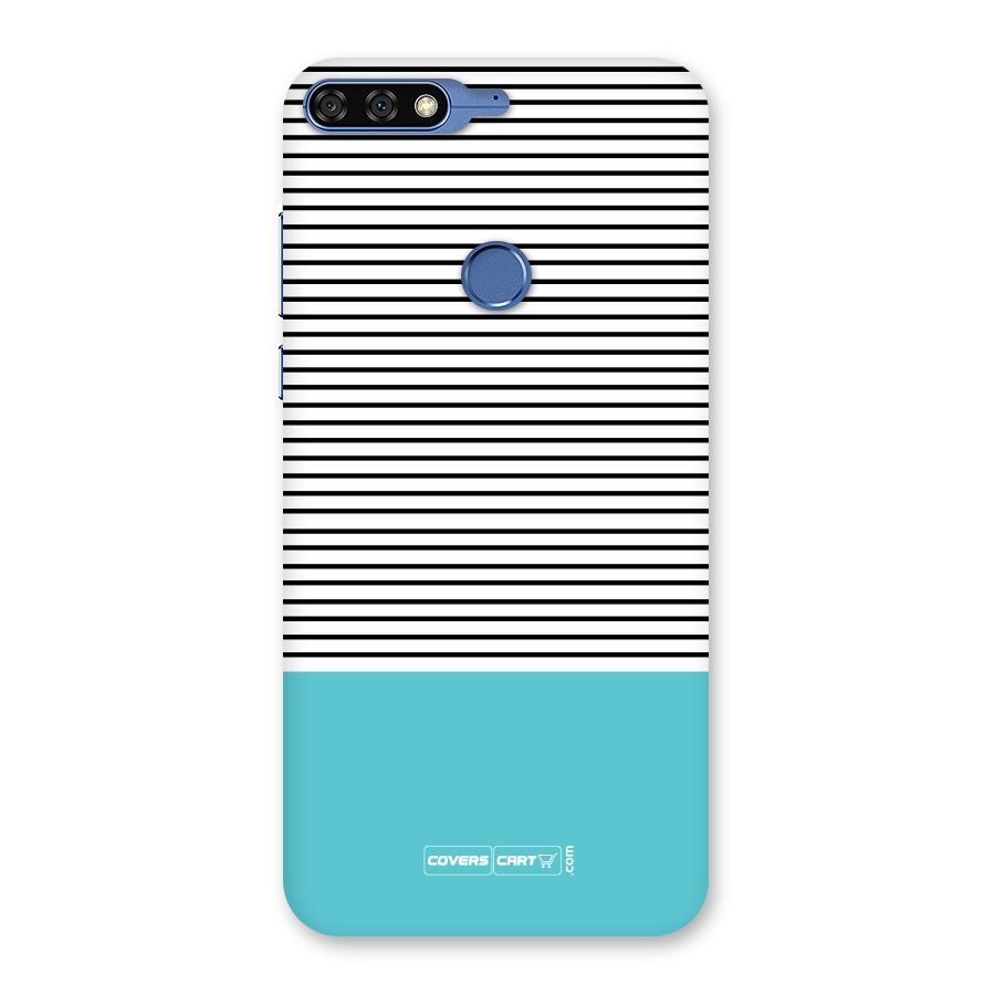 Deep Sky Blue Stripes Back Case for Honor 7C