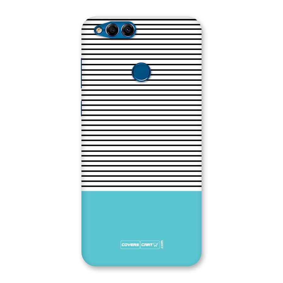 Deep Sky Blue Stripes Back Case for Honor 7X