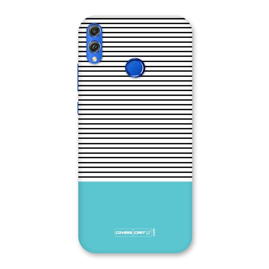Deep Sky Blue Stripes Back Case for Honor 8X