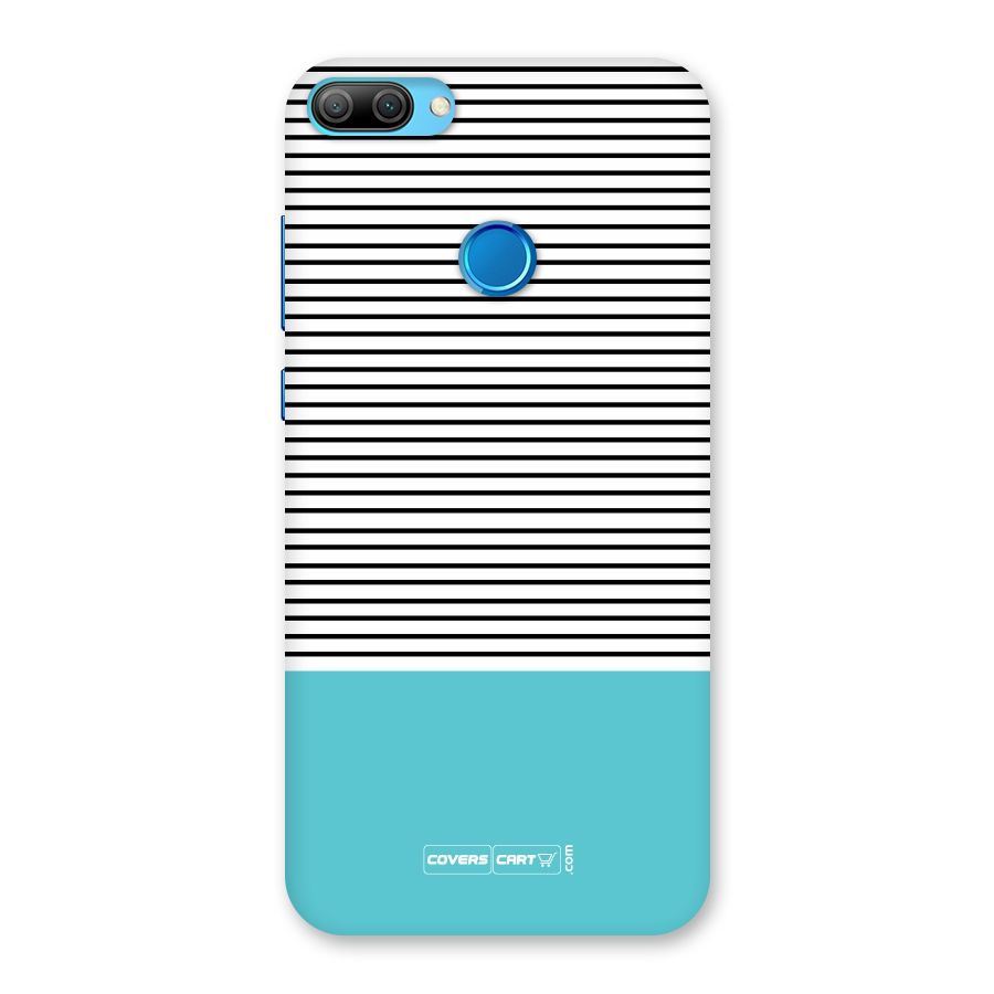 Deep Sky Blue Stripes Back Case for Honor 9N