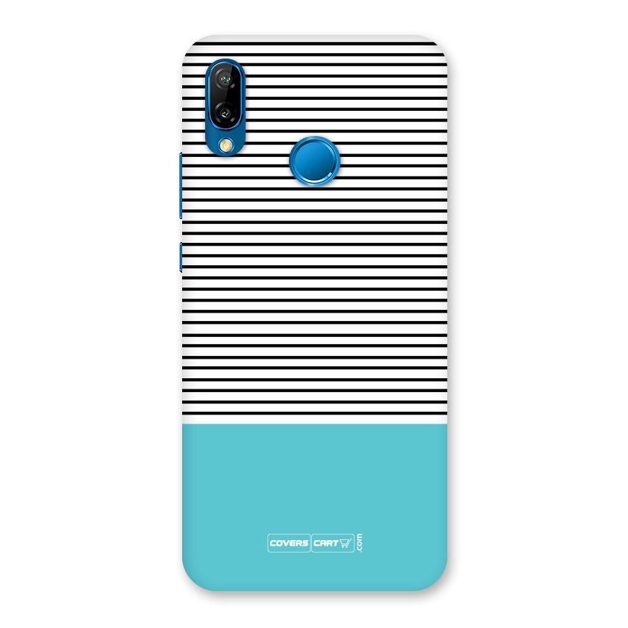 Deep Sky Blue Stripes Back Case for Huawei P20 Lite