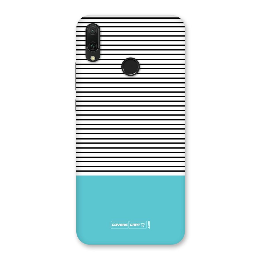 Deep Sky Blue Stripes Back Case for Huawei Y9 (2019)