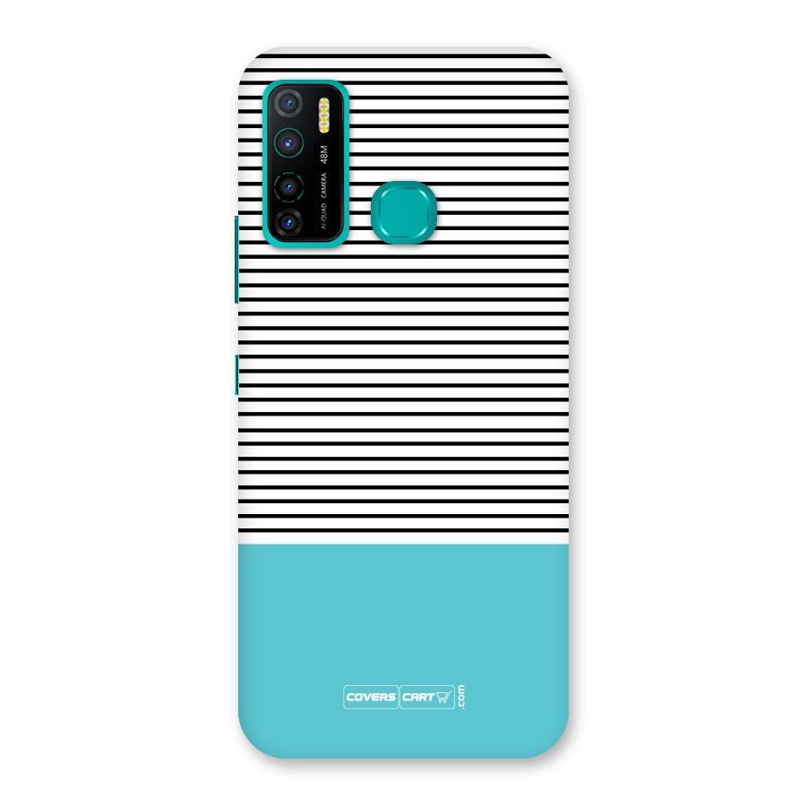 Deep Sky Blue Stripes Back Case for Infinix Hot 9 Pro