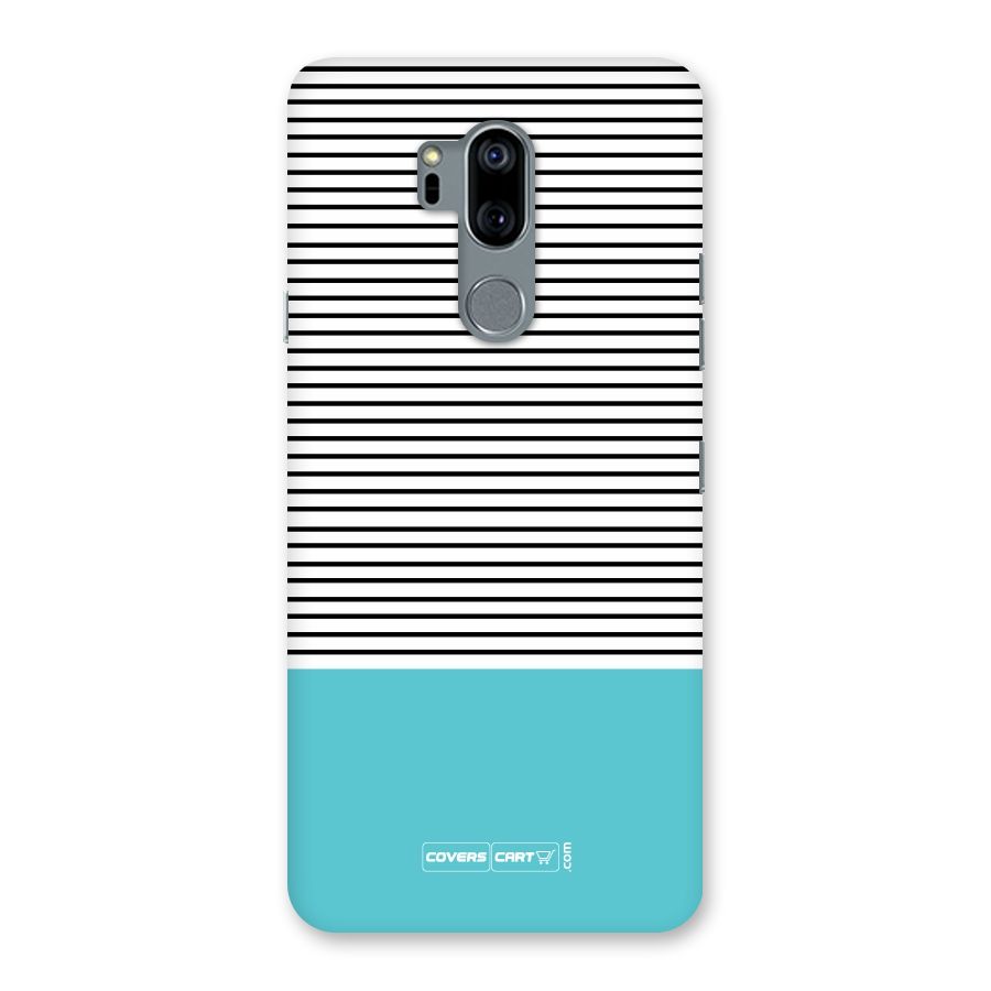 Deep Sky Blue Stripes Back Case for LG G7