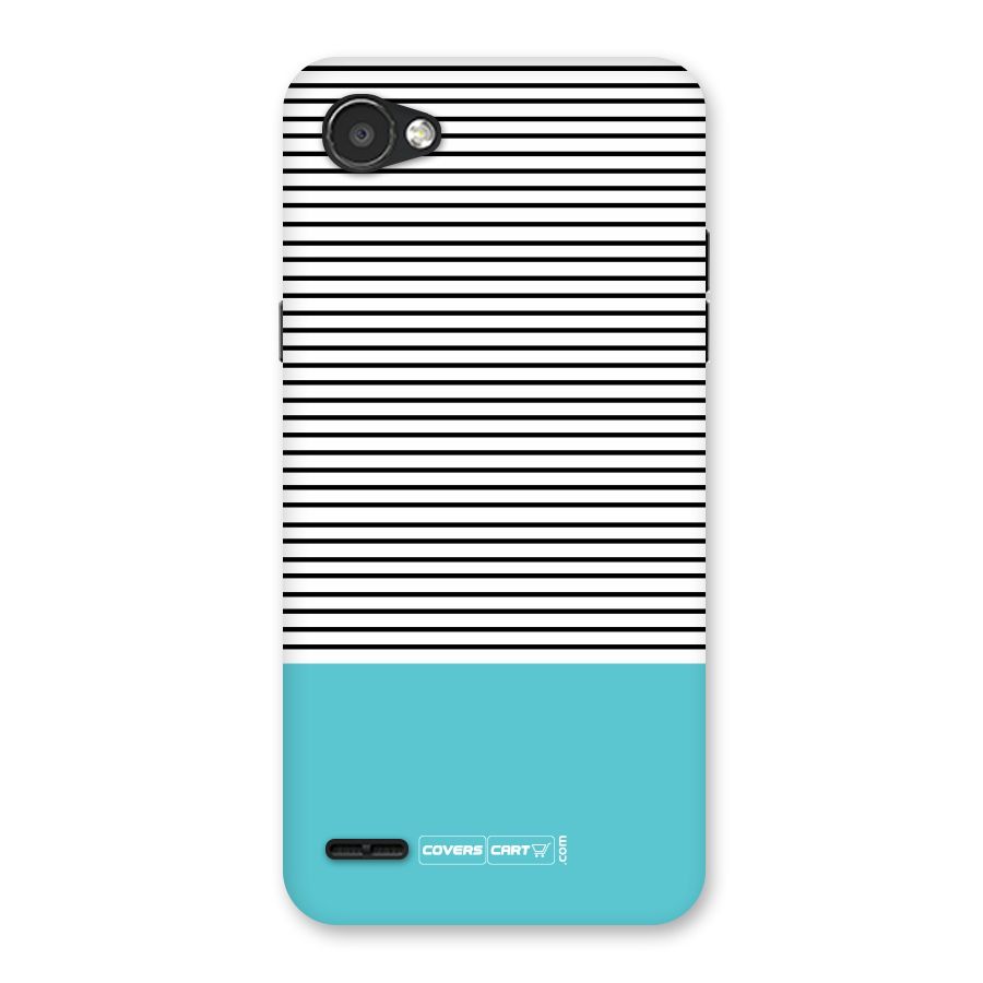 Deep Sky Blue Stripes Back Case for LG Q6