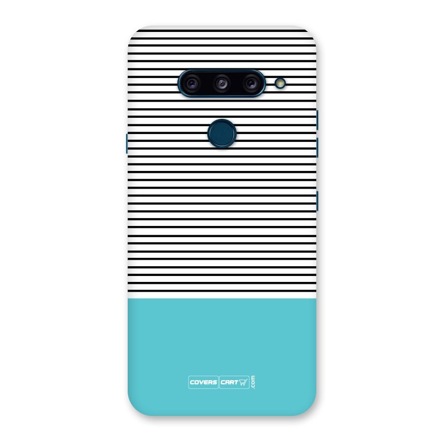 Deep Sky Blue Stripes Back Case for LG  V40 ThinQ