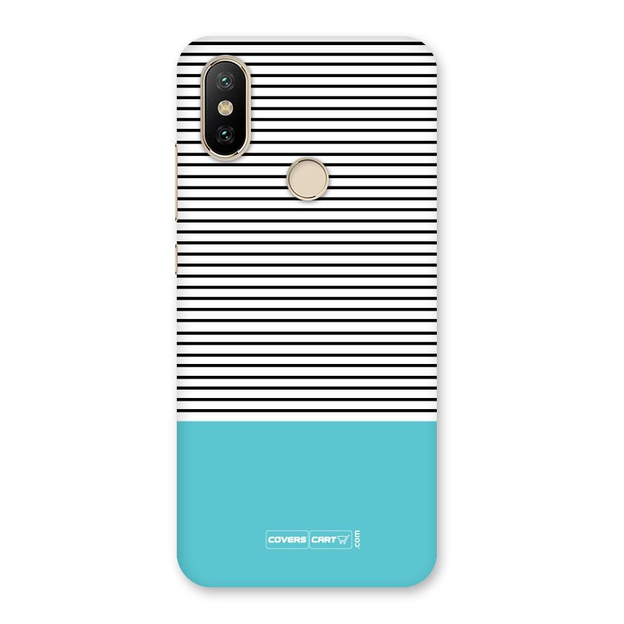 Deep Sky Blue Stripes Back Case for Mi A2