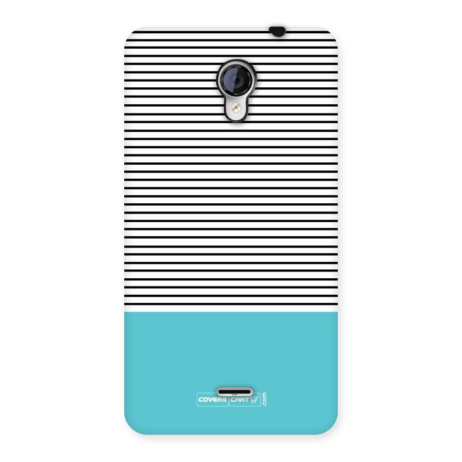 Deep Sky Blue Stripes Back Case for Micromax Unite 2 A106