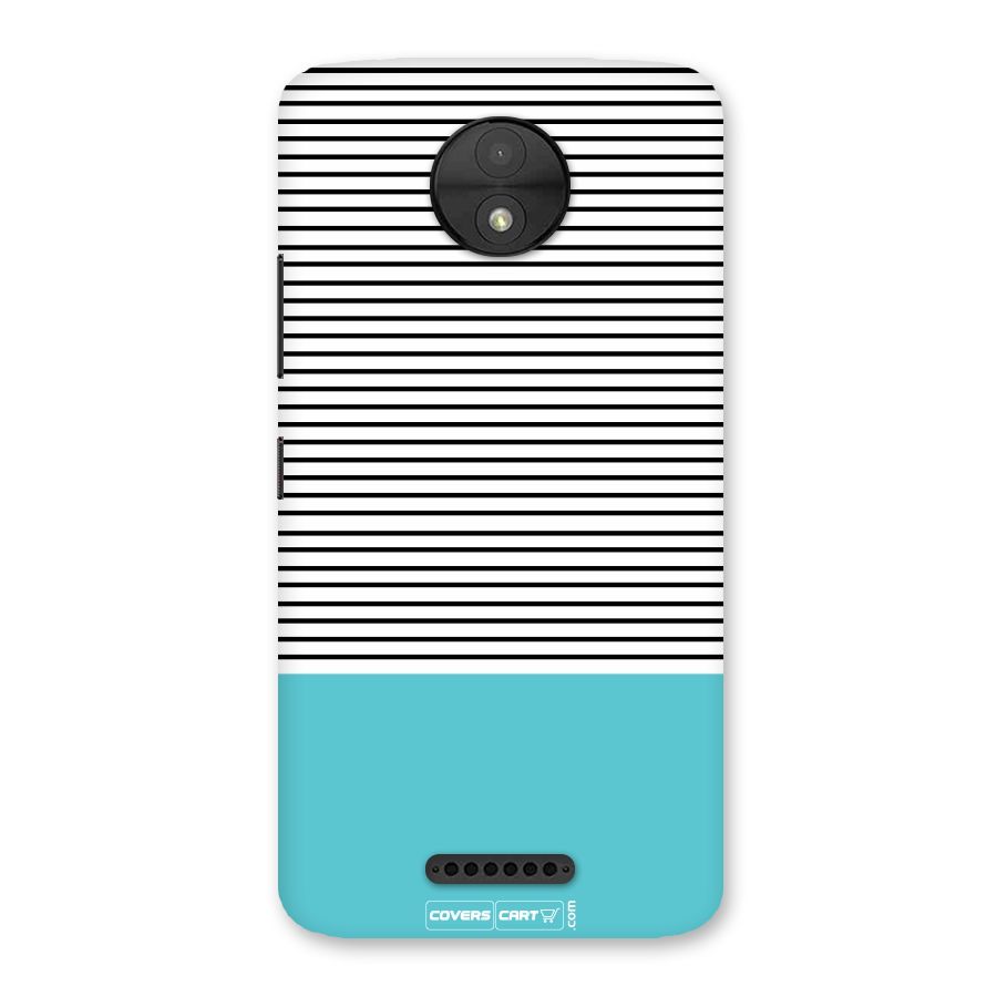 Deep Sky Blue Stripes Back Case for Moto C