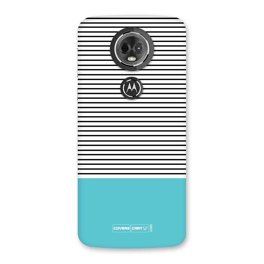 Deep Sky Blue Stripes Back Case for Moto E5 Plus