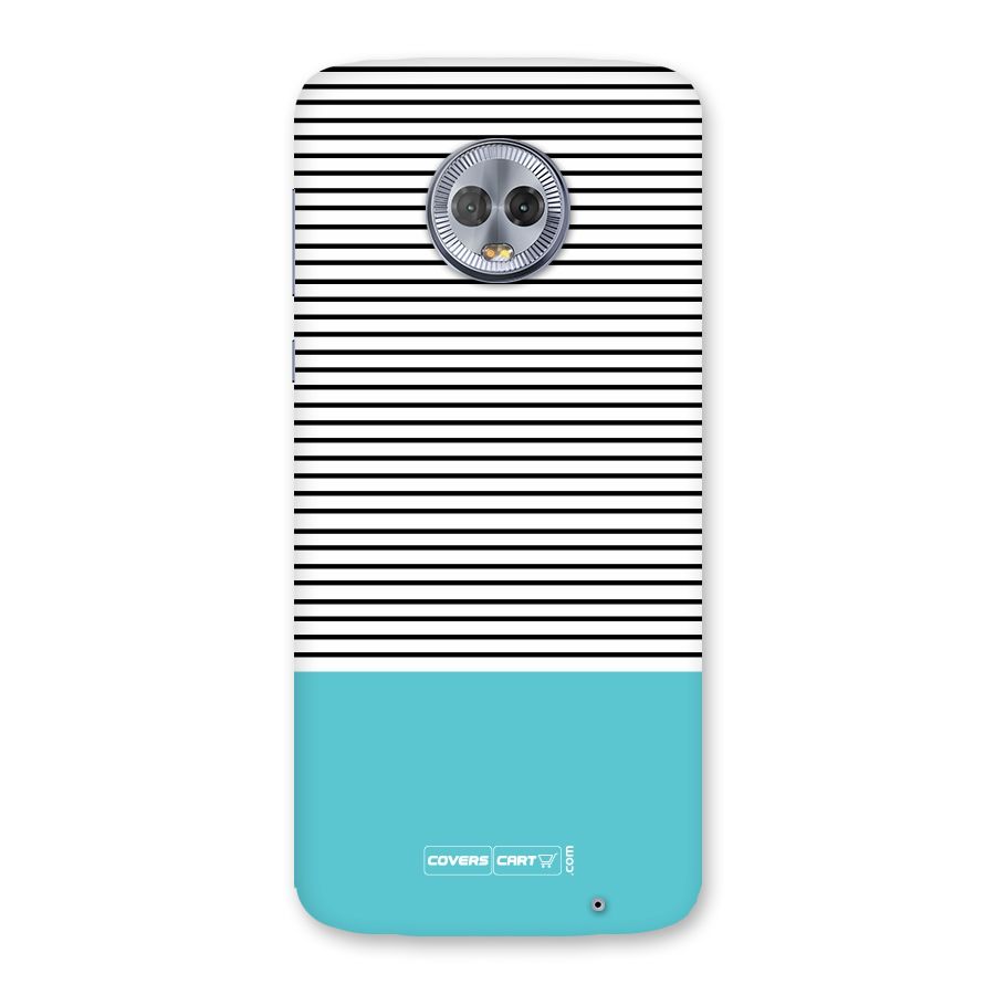 Deep Sky Blue Stripes Back Case for Moto G6 Plus