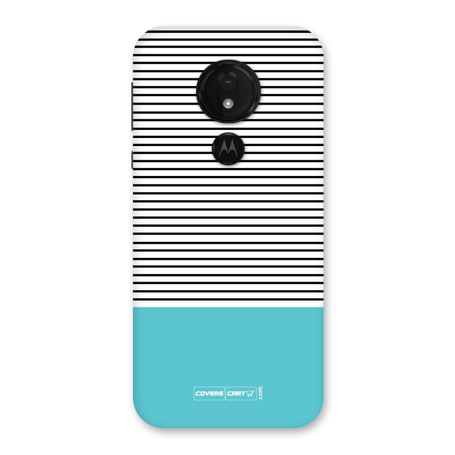 Deep Sky Blue Stripes Back Case for Moto G7 Power