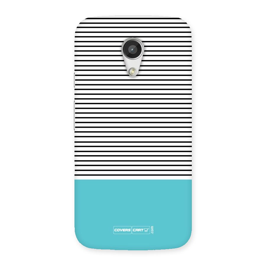 Deep Sky Blue Stripes Back Case for Moto G 2nd Gen