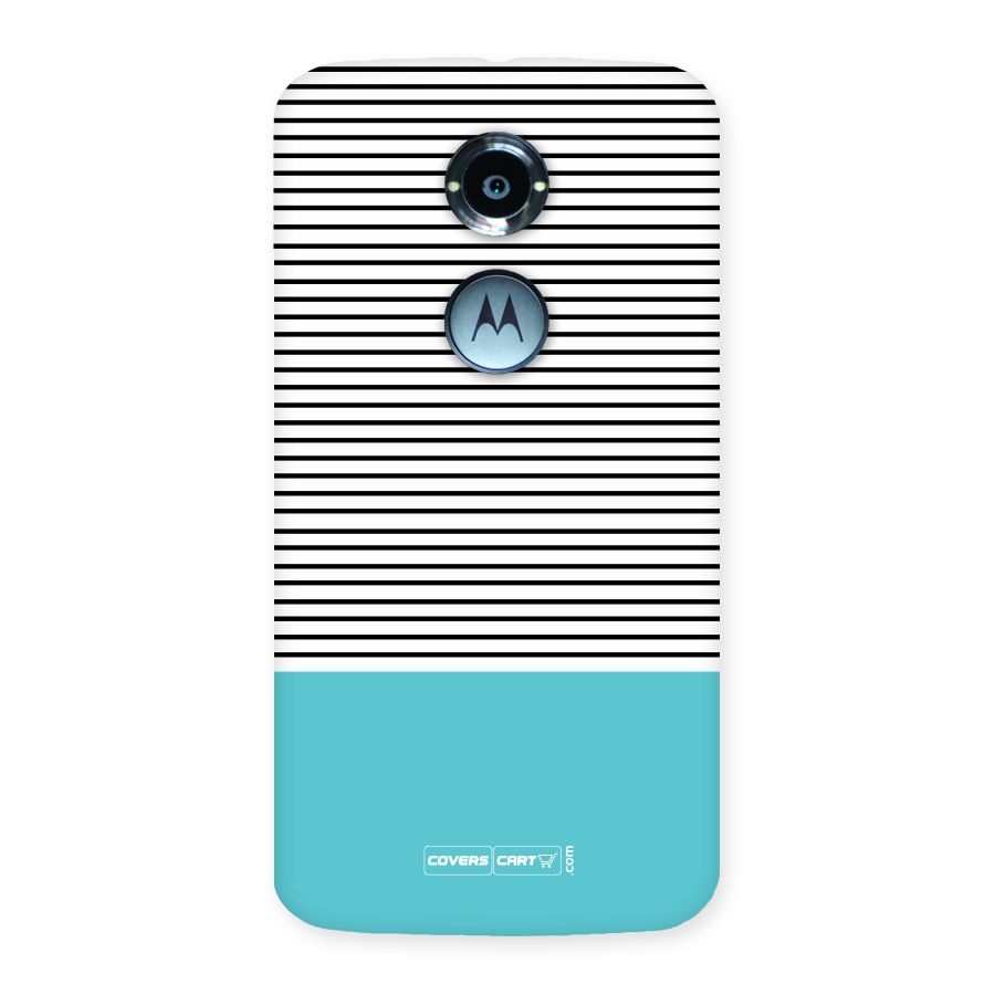 Deep Sky Blue Stripes Back Case for Moto X 2nd Gen