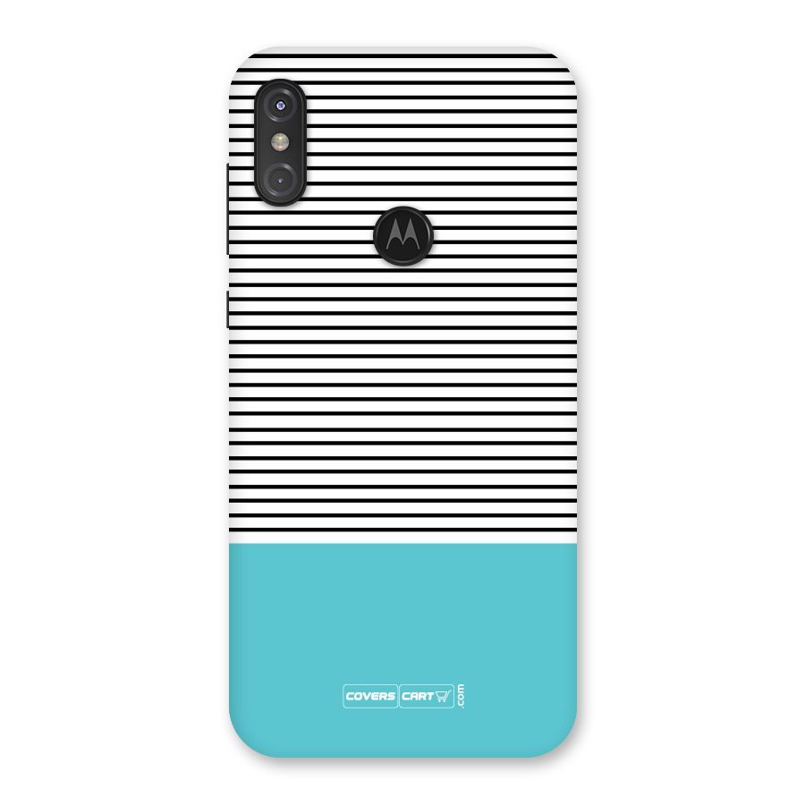 Deep Sky Blue Stripes Back Case for Motorola One Power