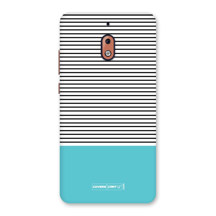 Deep Sky Blue Stripes Back Case for Nokia 2.1