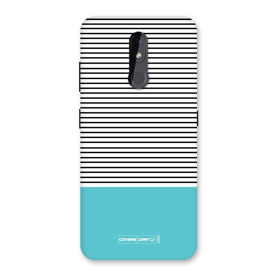 Deep Sky Blue Stripes Back Case for Nokia 3.2