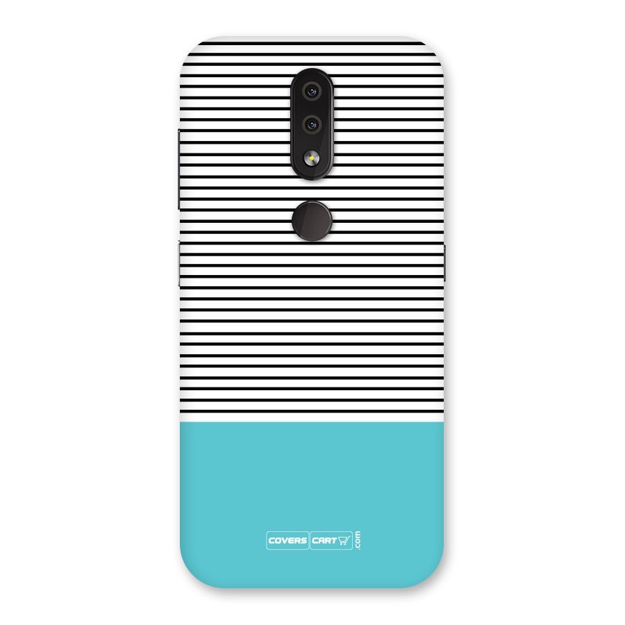 Deep Sky Blue Stripes Back Case for Nokia 4.2