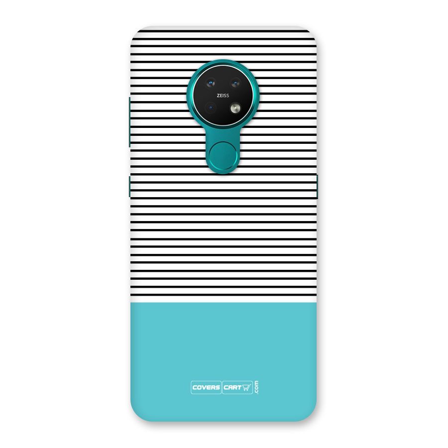 Deep Sky Blue Stripes Back Case for Nokia 7.2