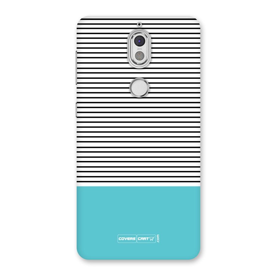 Deep Sky Blue Stripes Back Case for Nokia 7