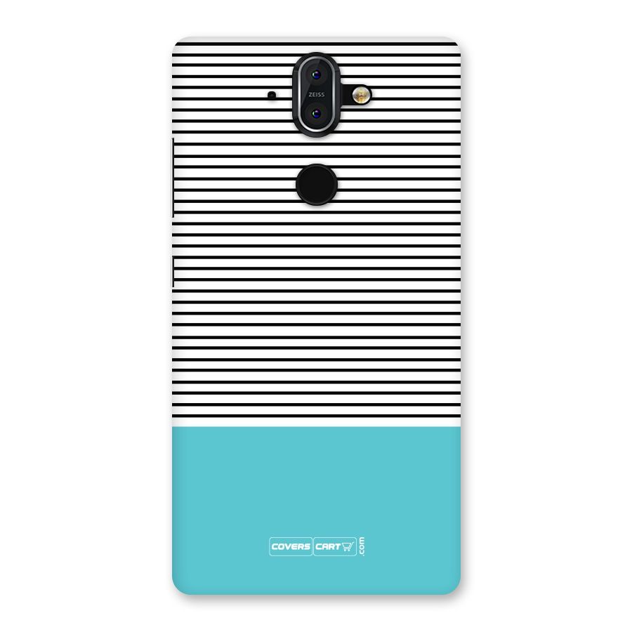 Deep Sky Blue Stripes Back Case for Nokia 8 Sirocco