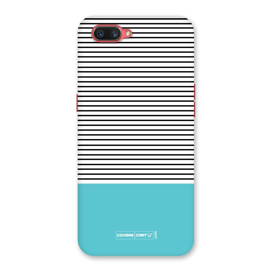 Deep Sky Blue Stripes Back Case for Oppo A3s