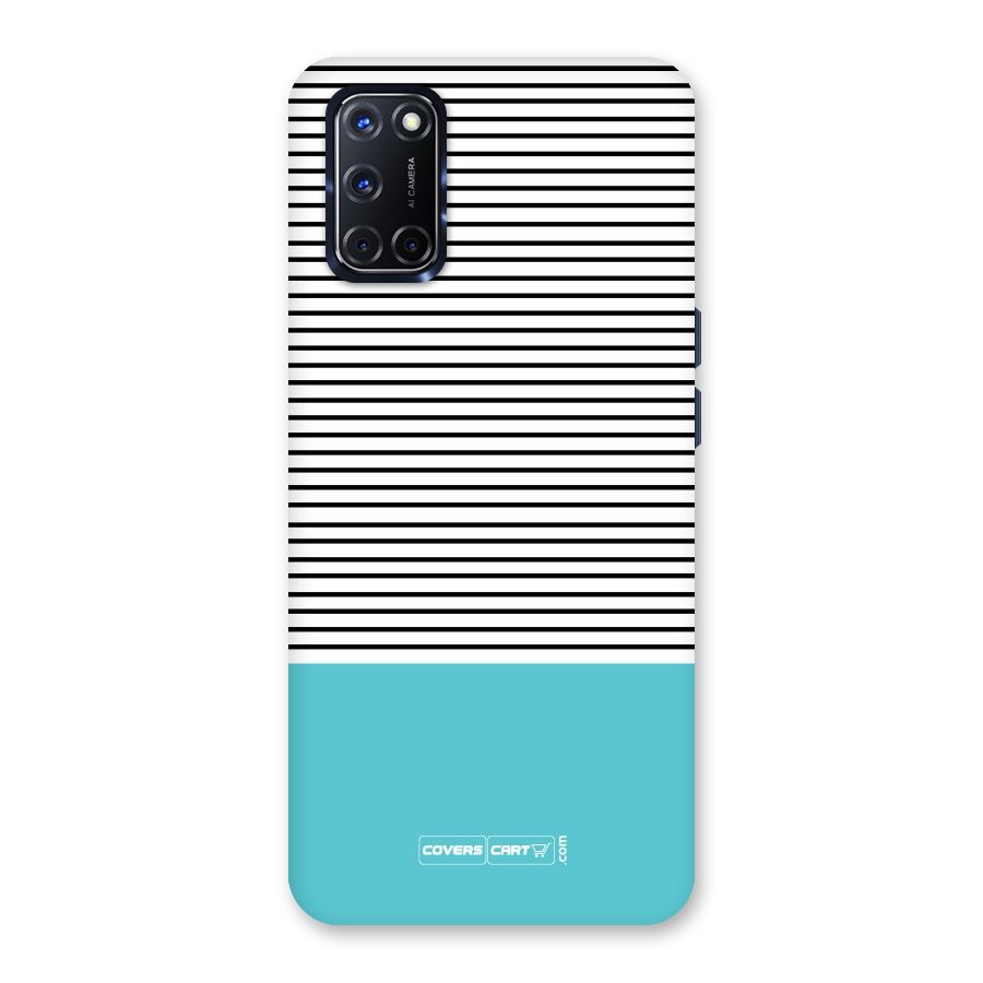 Deep Sky Blue Stripes Back Case for Oppo A52