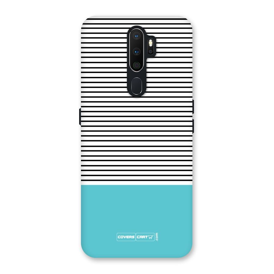 Deep Sky Blue Stripes Back Case for Oppo A5 (2020)