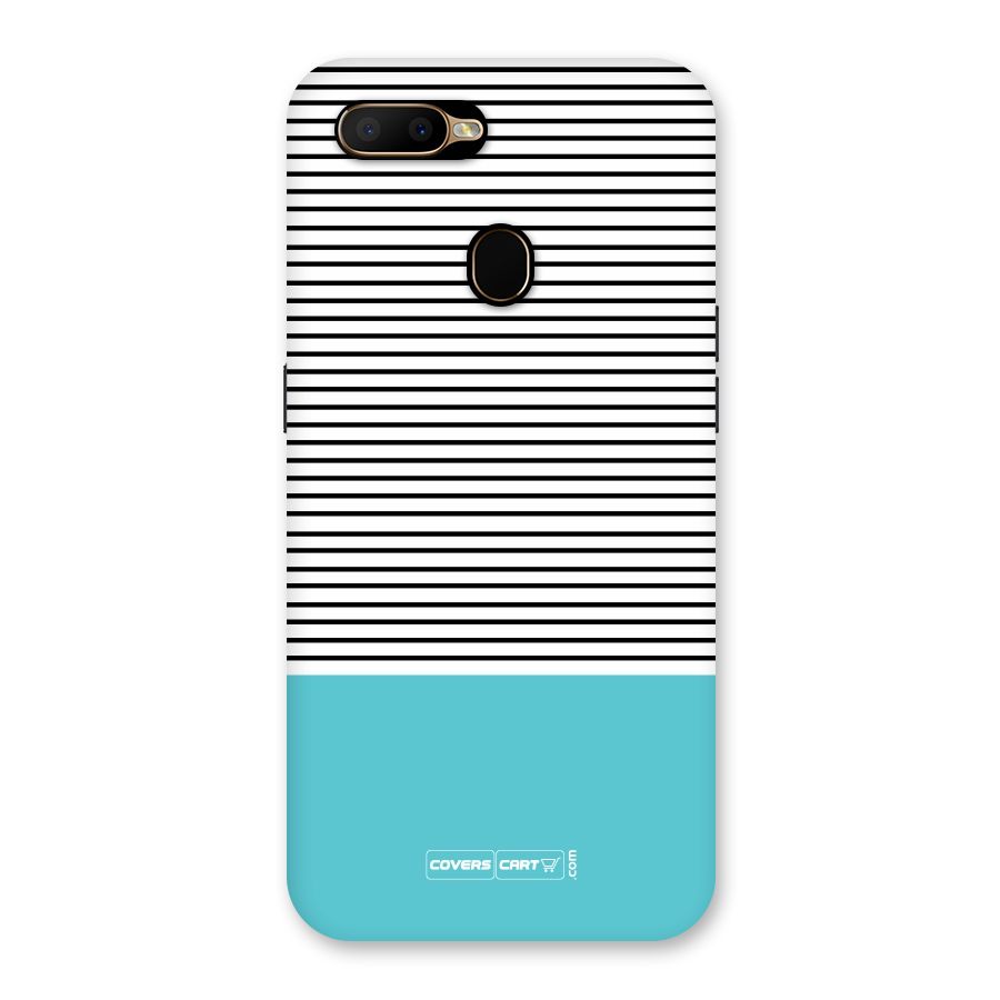 Deep Sky Blue Stripes Back Case for Oppo A5s