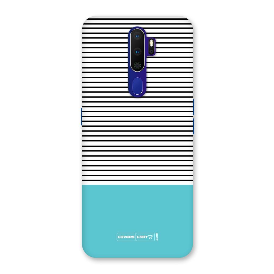Deep Sky Blue Stripes Back Case for Oppo A9 (2020)