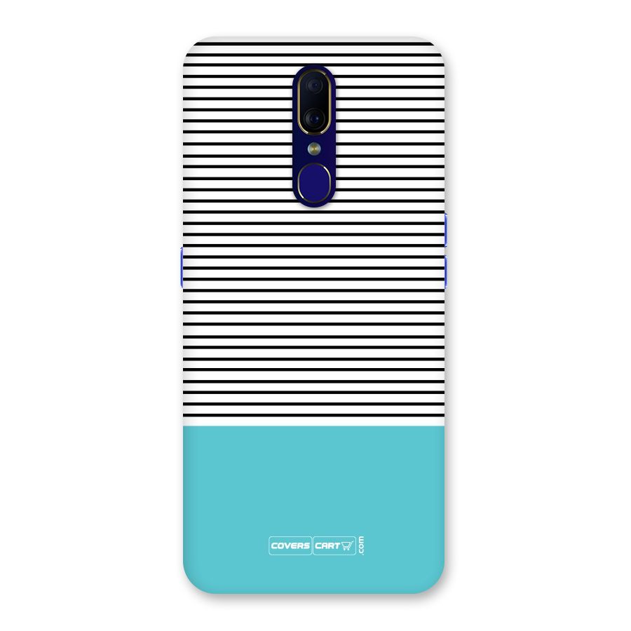 Deep Sky Blue Stripes Back Case for Oppo F11