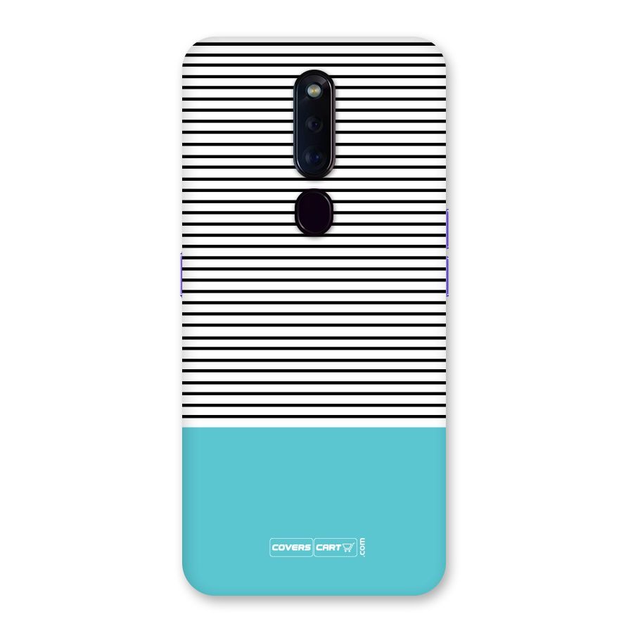 Deep Sky Blue Stripes Back Case for Oppo F11 Pro