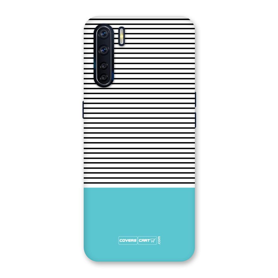 Deep Sky Blue Stripes Back Case for Oppo F15
