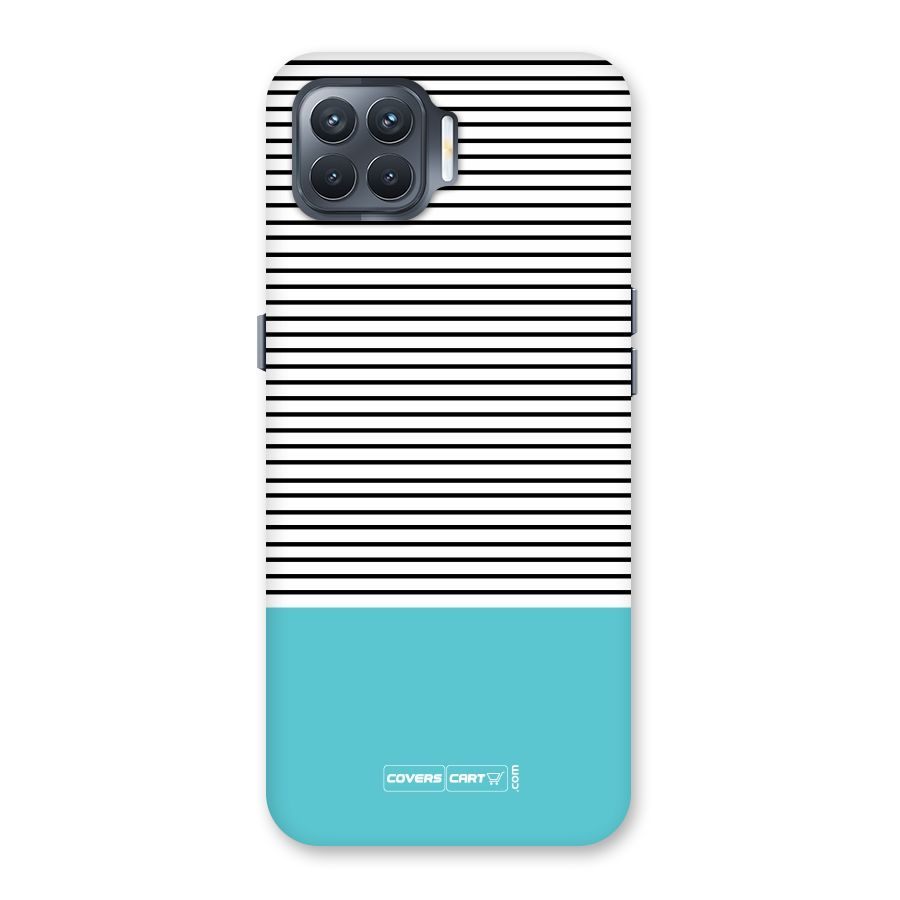 Deep Sky Blue Stripes Back Case for Oppo F17 Pro