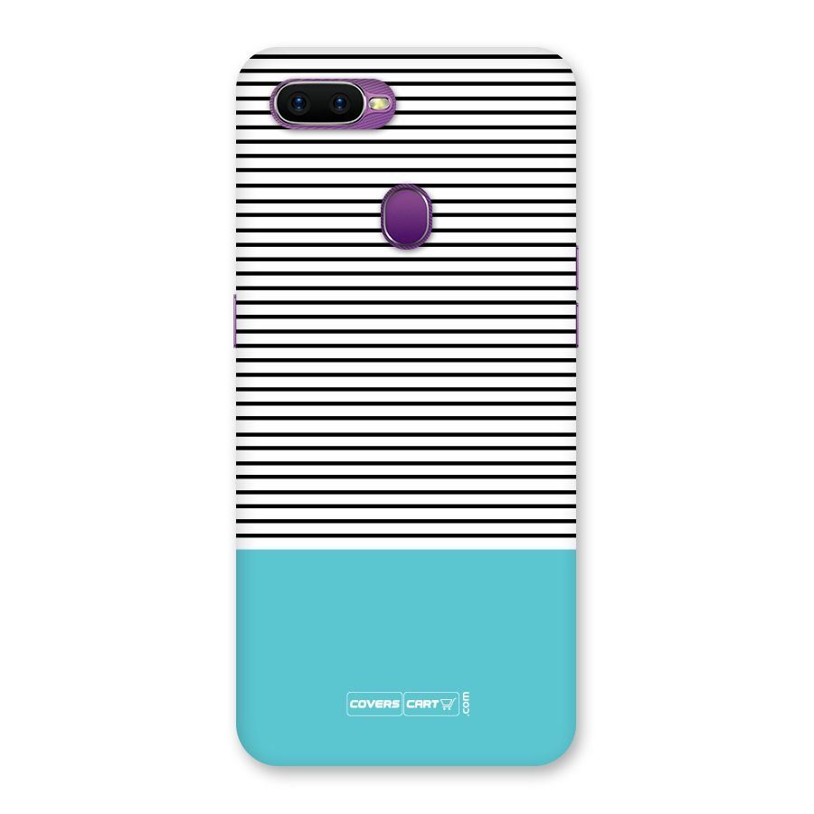 Deep Sky Blue Stripes Back Case for Oppo F9