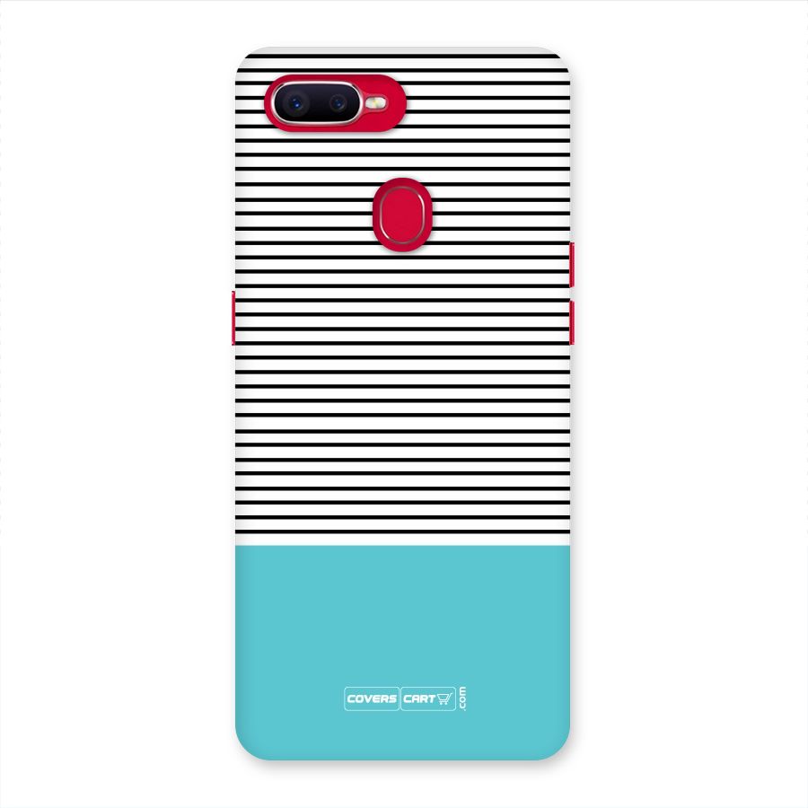 Deep Sky Blue Stripes Back Case for Oppo F9 Pro